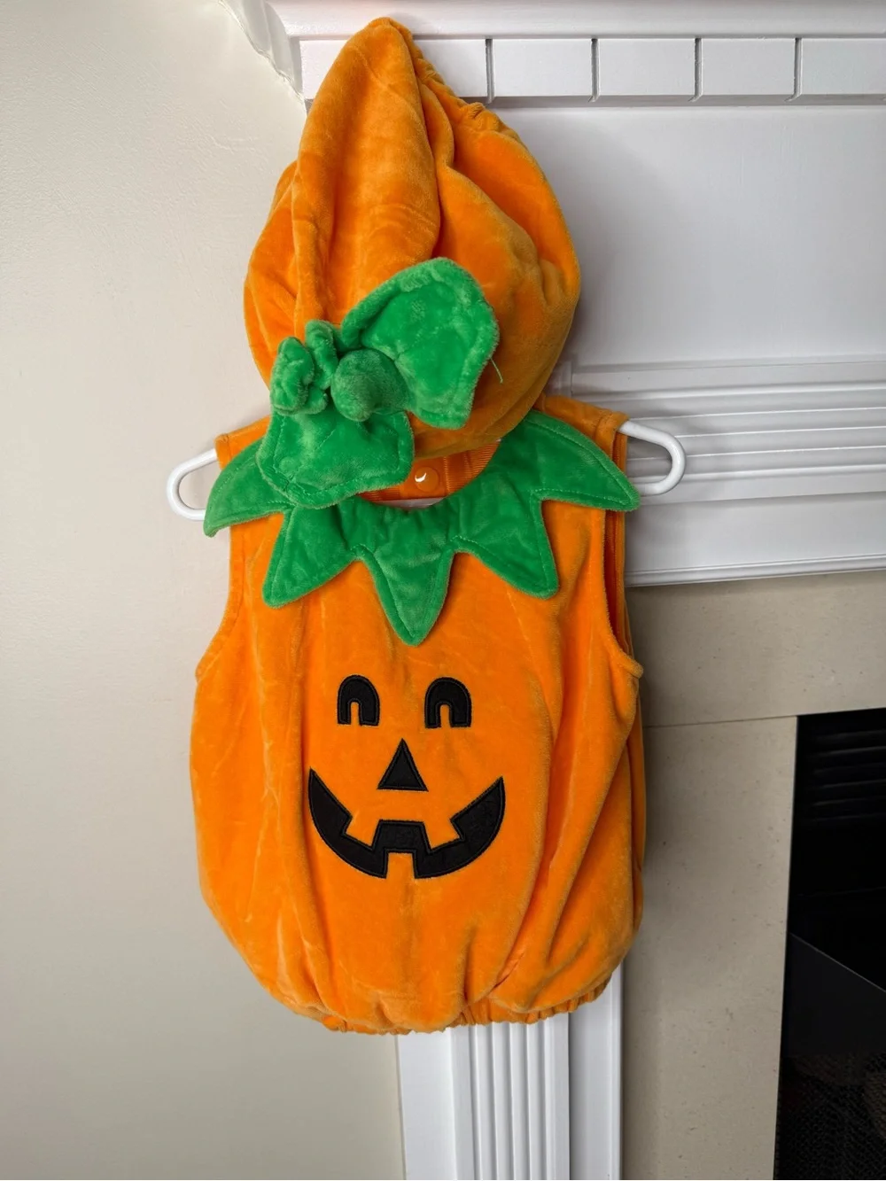 Baby Pumpkin Costume with hat Orange Jack-O'-Lantern Outfit 0-6 months